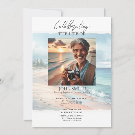 Einladung zur Beerdigung von Küstenbesichtigungen (Vorderseite)