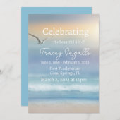 Einladung zur Beerdigung von Seagull Ocean Sunset (Vorne/Hinten)