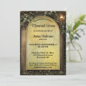 Einladung zur Beerdigungsfeier für das klassische (Stehend Vorderseite)