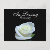 Einladung zur Beerdigungsfeier in Schwarz/Weiß Postkarte (Vorderseite)