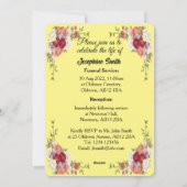 Einladung zur Beerdigungsfeier personalisierten 3 (Rückseite)