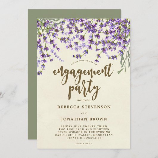 Einladung zur Begegnung mit dem Blumen von Lavende (Vorne/Hinten)