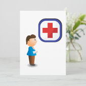 Einladung zur Behandlung verletzter Jungen