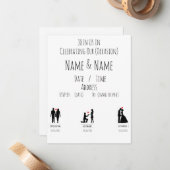 Einladung zur Bekanntgabe Minimalistischer Mitteil (Vorderseite/Rückseite Beispiel)