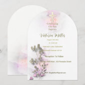 Einladung zur Bekundung der Taufe mit weichem Wass (Vorne/Hinten)