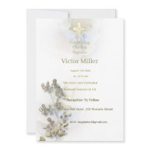 Einladung zur Bekundung der Taufe mit weichem Wass