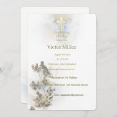 Einladung zur Bekundung der Taufe mit weichem Wass (Vorne/Hinten)