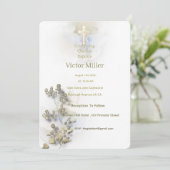 Einladung zur Bekundung der Taufe mit weichem Wass (Stehend Vorderseite)