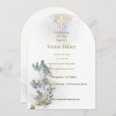 Einladung zur Bekundung der Taufe mit weichem Wass (Vorne/Hinten)