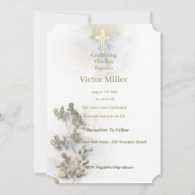 Einladung zur Bekundung der Taufe mit weichem Wass