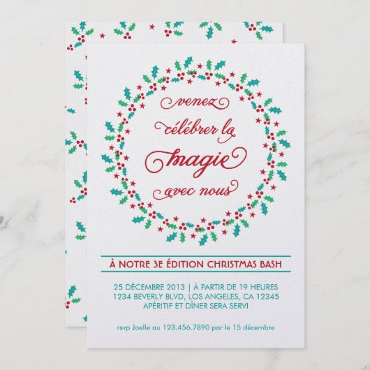 Einladung zur Besichtigung des Guirlande de gui (Vorne/Hinten)