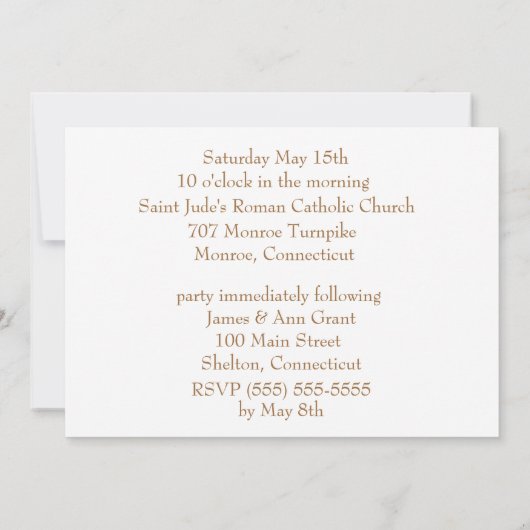 Einladung zur Bestätigung (Rückseite)