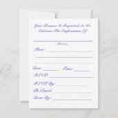 Einladung zur Bestätigung (Rückseite)