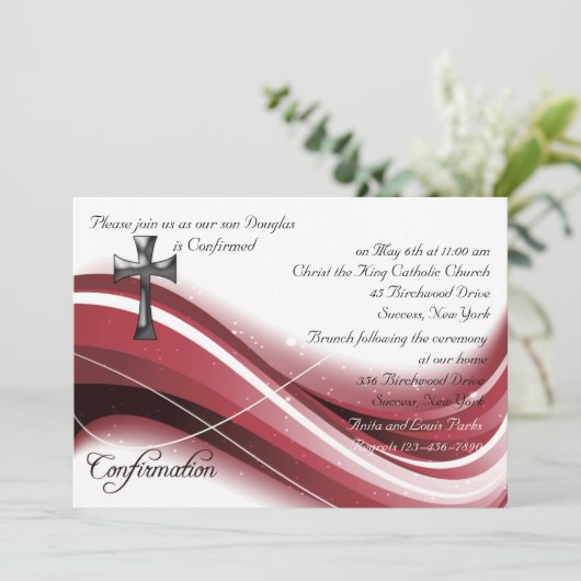 Einladung zur Bestätigung (Stehend Vorderseite)