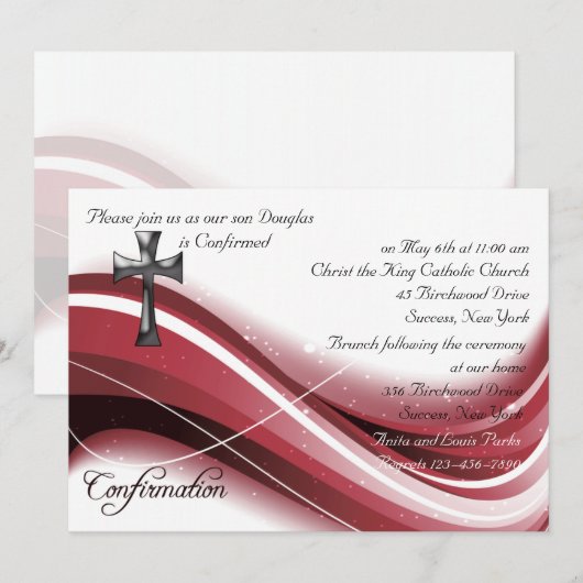 Einladung zur Bestätigung (Vorne/Hinten)