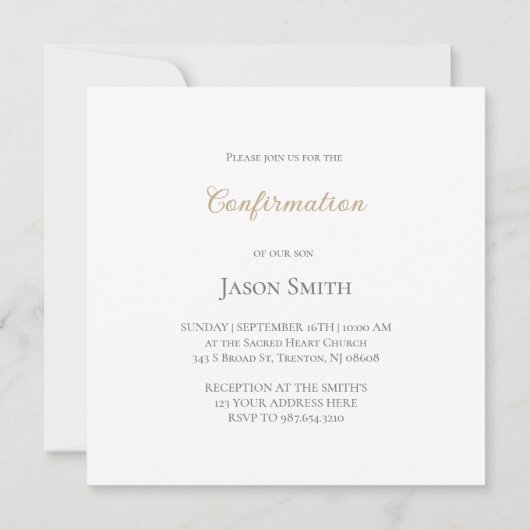 Einladung zur Bestätigung (Rückseite)