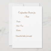 Einladung zur Bestätigung - Blau mit/Kreuz & Ribbo (Rückseite)