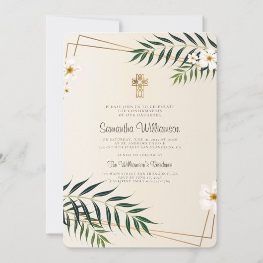 Einladung zur Bestätigung der geometrischen Blüten (Vorderseite)