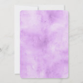 Einladung zur Bestätigung der lila Peonies Girl Co (Rückseite)