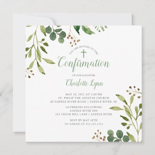 Einladung zur Bestätigung der weichen grünen Linse (Vorderseite)