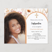 Einladung zur Bestätigung des Fotos Peach-Wildblum (Vorderseite)