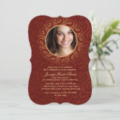 Einladung zur Bestätigung eines eleganten Frame-Fo (Stehend Vorderseite)