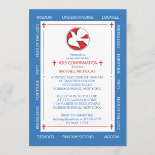 Einladung zur Bestätigung Geist Geschenke Grenze