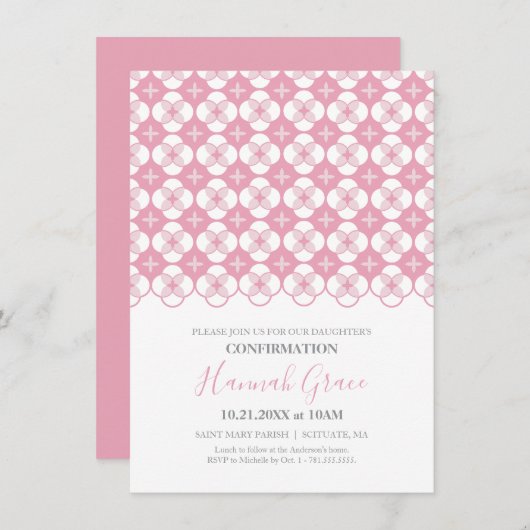 Einladung zur Bestätigung - individuelle Einladung (Vorne/Hinten)