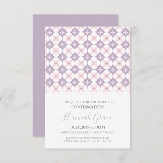 Einladung zur Bestätigung - individuelle Einladung (Vorne/Hinten)