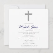 Einladung zur Bestätigung über Kreuz und Quatrefol (Vorderseite)