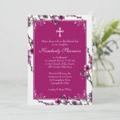 Einladung zur Bestätigung von Pink Cherry Blossom (Stehend Vorderseite)