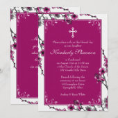 Einladung zur Bestätigung von Pink Cherry Blossom (Vorne/Hinten)