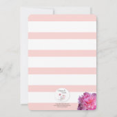 Einladung zur Bestätigung von Pink Stripe und Peon (Rückseite)