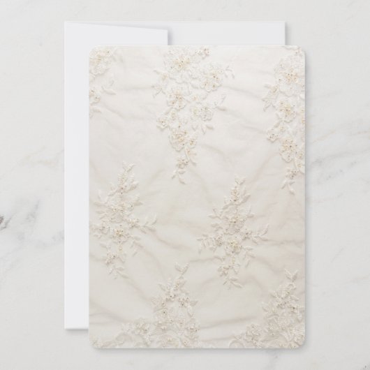 Einladung zur bestickten Hochzeit (Rückseite)