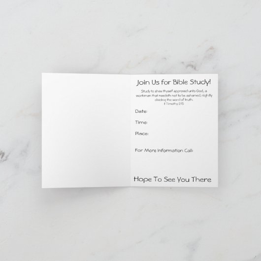 Einladung zur Bibelstudie (Innenseite)