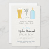 Einladung zur Bierkiste & Babydusche (Vorne/Hinten)