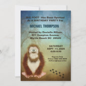 Einladung zur Big Foot Birthday Party (Vorderseite)