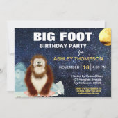 Einladung zur Big Foot Birthday Party (Vorderseite)