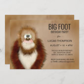 Einladung zur Big Foot Birthday Party (Vorne/Hinten)