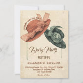 Einladung zur Big Hat Derby-Party (Vorderseite)
