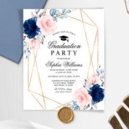 Einladung zur Billigflagge und Navy-Graduation-Par