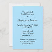 Einladung zur Birthday Party mit Blauem Pferd (Rückseite)