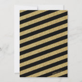 Einladung zur Black and Gold Sparkle Bridal Dusche (Rückseite)