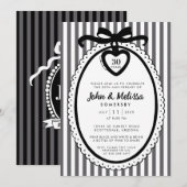 Einladung zur Black Bow Coquette-Jubiläumsfeier (Vorne/Hinten)