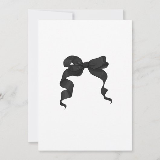 Einladung zur Black Bow Graduation Party (Rückseite)