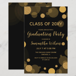 Einladung zur Black Gold Graduation Party