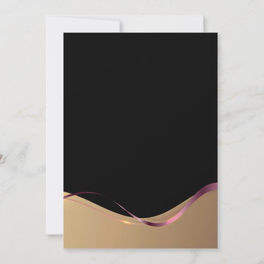 Einladung zur Black Gold Graduation Party (Rückseite)