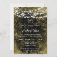 Einladung zur Black Gold Lights Graduation Party