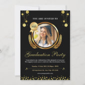 Einladung zur Black & Gold Party (Vorderseite)