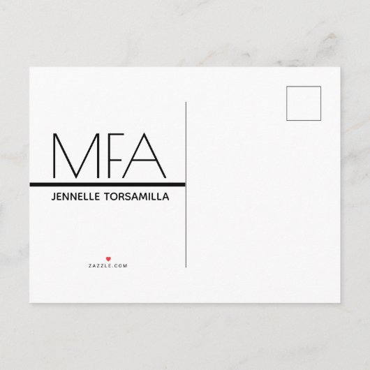 Einladung zur Black Graduation Party des MFA-Absch (Rückseite)